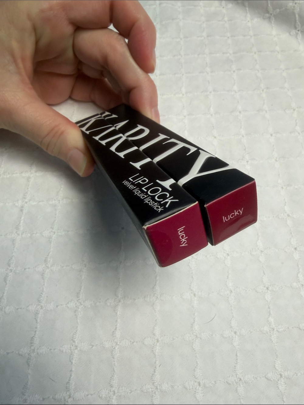 Klarity Lip Lock Velvet Liquid Lipstick — Lucky (Deep Berry-Pink)